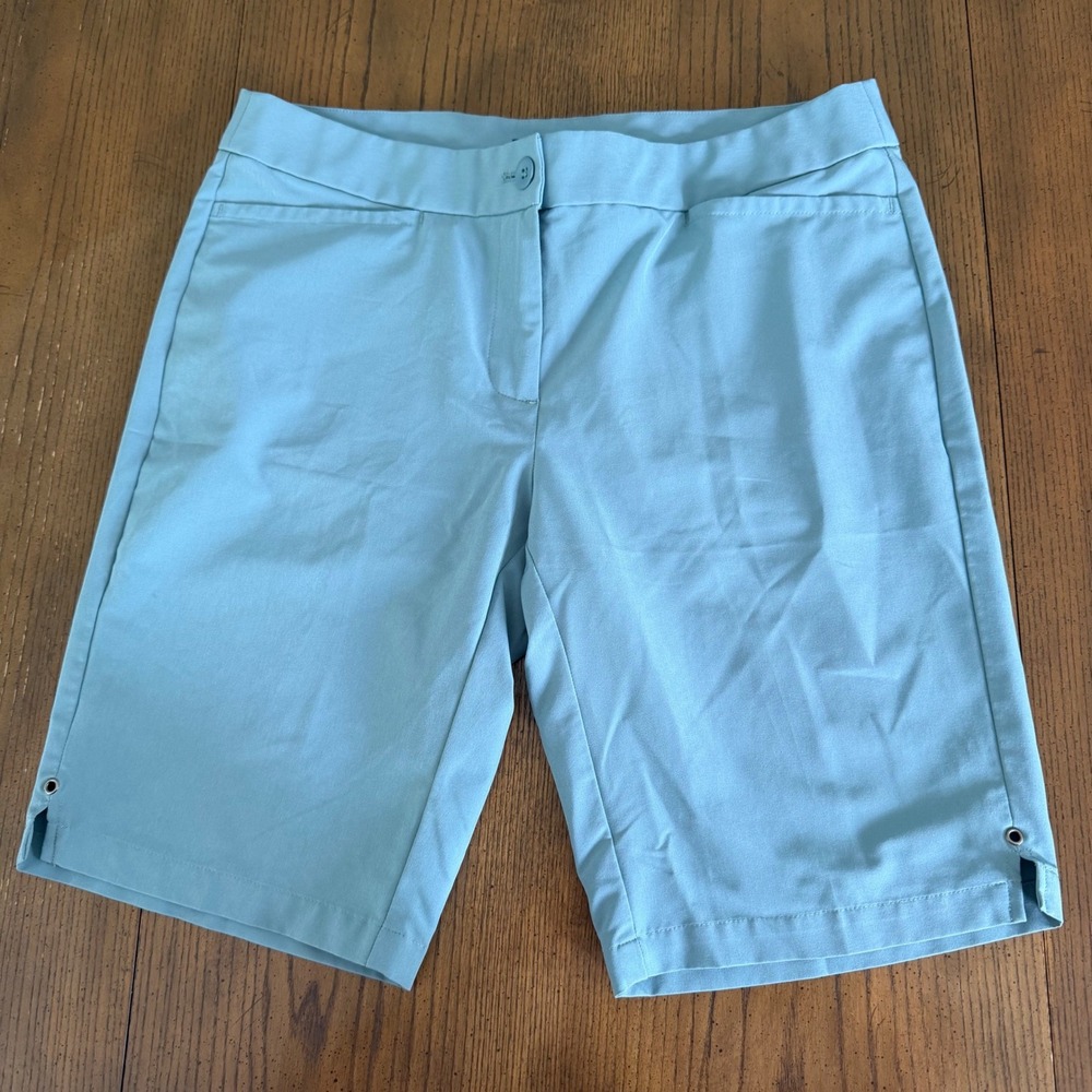 Oxford Women's Blue Bermuda Golf Shorts Stretch Performance Activewear Size 6
